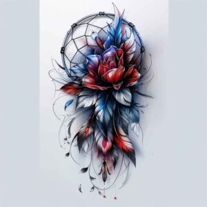 delicate-dreamcatcher – tattoo design ideas free ai generated – realism-reflective-light – for-toe – Gallery: dreamcatchers-inkby-ai