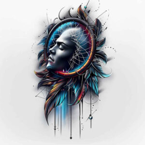 dream-catcher-tattoo – tattoo design ideas free ai generated – realism-depth-perception – for-heel – Gallery: dreamcatchers-inkby-ai