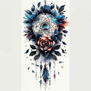 dream-catcher-tattoo – tattoo design ideas free ai generated – realism-skin-illusion – for-abdomen – Gallery: dreamcatchers-inkby-ai