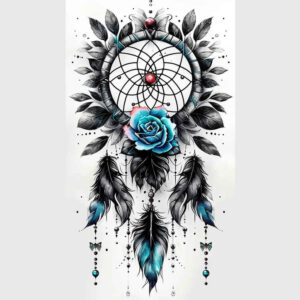 dream-catcher-tattoo – tattoo design ideas free ai generated – realism-skin-texture – for-arm – Gallery: dreamcatchers-inkby-ai