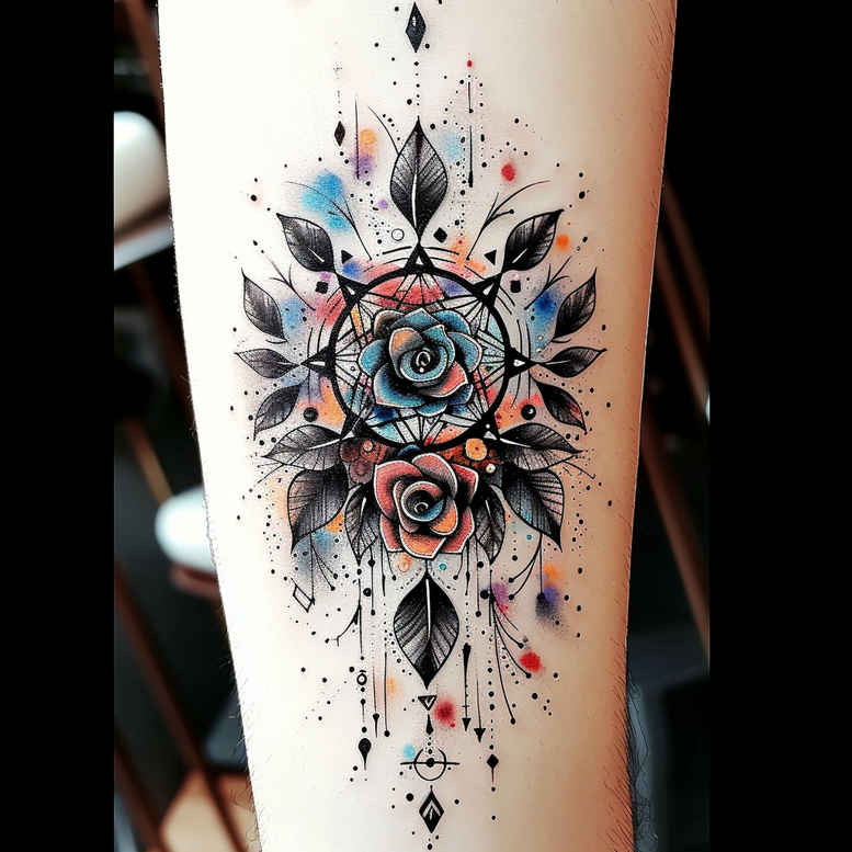 dreamcatcher-hoop – tattoo design ideas free ai generated – neotraditional-artistic-shading – for-foot – Gallery: dreamcatchers-inkby-ai