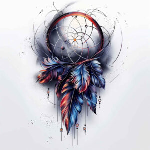 dreamcatcher-hoop – tattoo design ideas free ai generated – surrealism-esoteric-symbolism – for-elbow – Gallery: dreamcatchers-inkby-ai