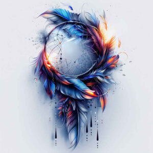 dreamcatcher-in-shadow – tattoo design ideas free ai generated – neotraditional-precise-lines – for-hand – Gallery: dreamcatchers-inkby-ai