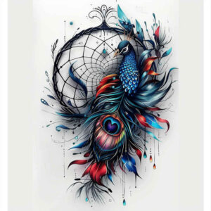 dreamcatcher – tattoo design ideas free ai generated – realism-true-rendering – for-heel – Gallery: dreamcatchers-inkby-ai