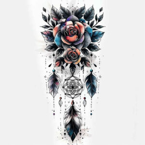 dreamcatcher-symbol-of-dreams – tattoo design ideas free ai generated – surrealism-beyond-reality – for-side-torso – Gallery: dreamcatchers-inkby-ai