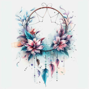 dreamcatcher-symbol-of-protection – tattoo design ideas free ai generated – neotraditional-subtle-tone – for-shoulder-blade – Gallery: dreamcatchers-inkby-ai