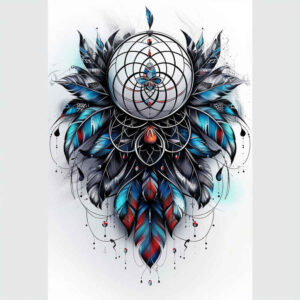 dreamcatcher-talisman – tattoo design ideas free ai generated – realism-refined-contrast – for-scapula – Gallery: dreamcatchers-inkby-ai