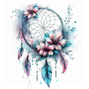 dreamcatcher-with-ribbon – tattoo design ideas free ai generated – realism-true-rendering – for-arm – Gallery: dreamcatchers-inkby-ai