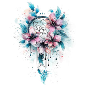 dreamcatcher-with-rope – tattoo design ideas free ai generated – surrealism-ethereal-textures – for-hand – Gallery: dreamcatchers-inkby-ai