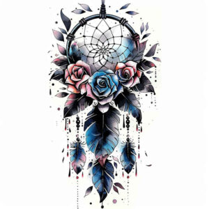 dreamcatcher-with-spiritual-motif – tattoo design ideas free ai generated – neotraditional-classic-motifs – for-shin – Gallery: dreamcatchers-inkby-ai