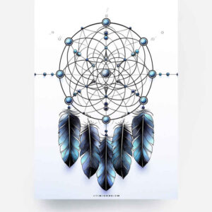 dreamcatcher-with-spiritual-motif – tattoo design ideas free ai generated – realism-natural-contrast – for-heel – Gallery: dreamcatchers-inkby-ai