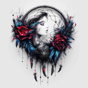 modern-dreamcatcher – tattoo design ideas free ai generated – neotraditional-artistic-flair – for-wrist – Gallery: dreamcatchers-inkby-ai