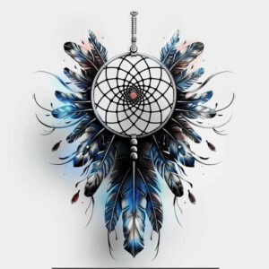 mystical-dreamcatcher – tattoo design ideas free ai generated – realism-natural-look – for-palm – Gallery: dreamcatchers-inkby-ai