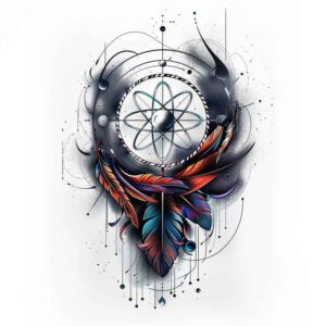 protection-symbol – tattoo design ideas free ai generated – realism-minimal-grain – for-behind-ear – Gallery: dreamcatchers-inkby-ai