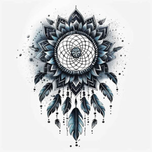protection-symbol – tattoo design ideas free ai generated – surrealism-unreal-light – for-stomach – Gallery: dreamcatchers-inkby-ai
