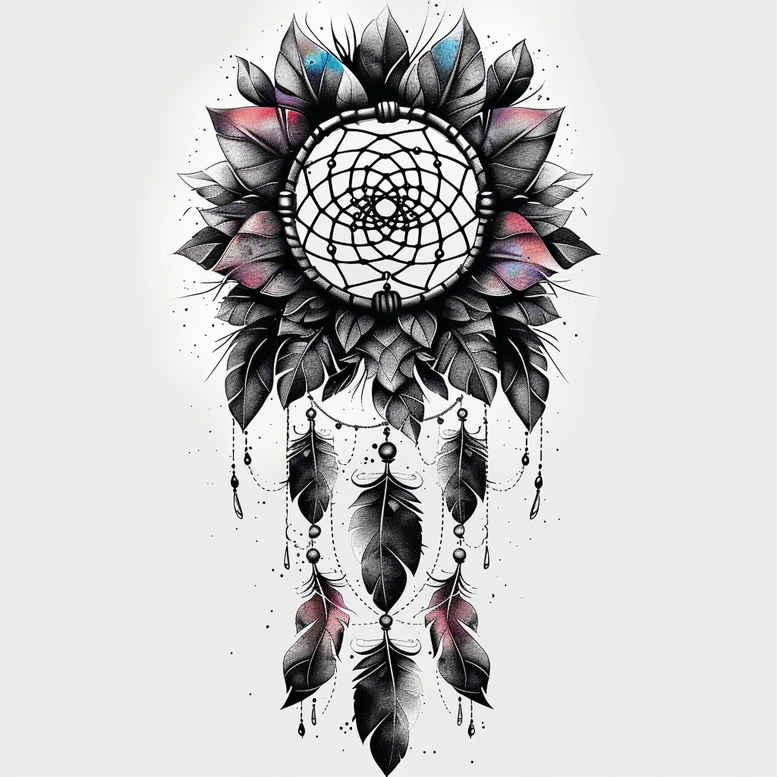 dreamcatchers tattoo design ideas gentle angle circular for full back