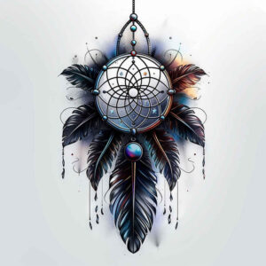 dreamcatchers tattoo design ideas empty space circular stands for courage