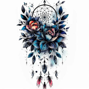 dreamcatchers tattoo design ideas crisp outline delicate curves for back of neck