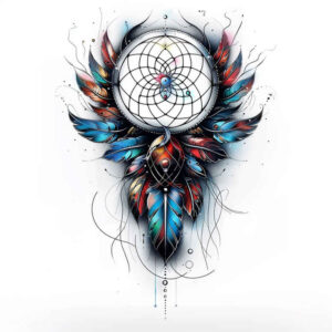 dreamcatchers tattoo design ideas crisp outline delicate lines symbolising courage