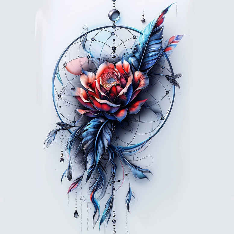 dreamcatchers tattoo design ideas small detail delicate textures for sternum