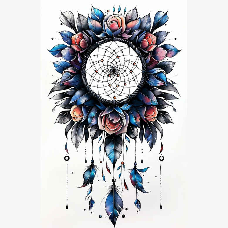 dreamcatchers tattoo design ideas fine line detailed patterns for lower back