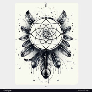 dreamcatchers tattoo design ideas pure outline hanging embodying strength