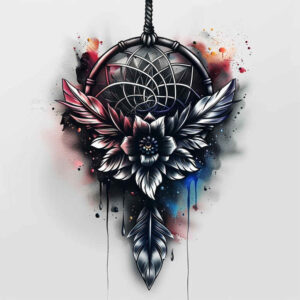 dreamcatchers tattoo design ideas no fill harmonious for wrist side
