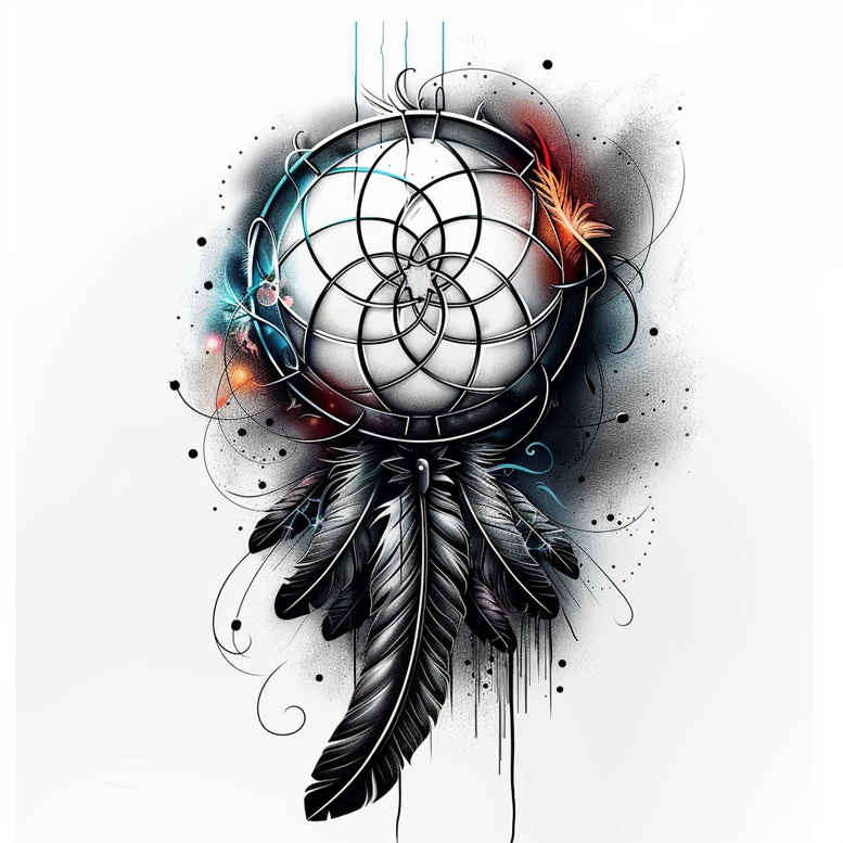 dreamcatchers tattoo design ideas minimalist harmonious shows resilience