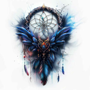 dreamcatchers tattoo design ideas outline only intricate weaving for lower chest