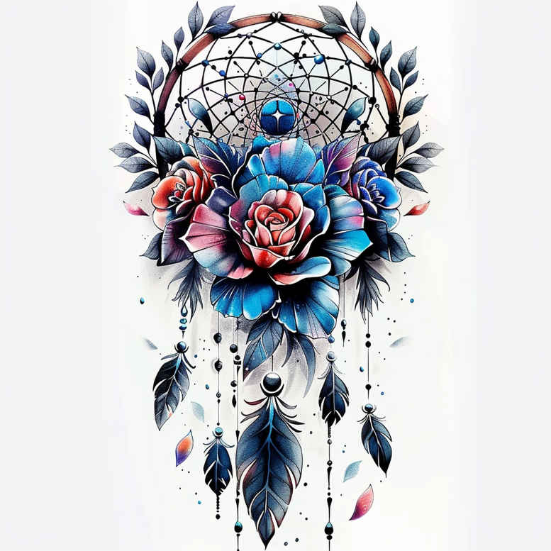 dreamcatchers tattoo design ideas single line mystical symbol of courage