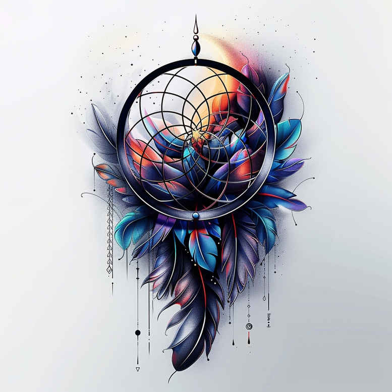 dreamcatchers tattoo design ideas short stroke native motifs represents perseverance