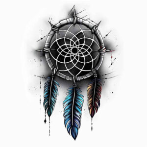 dreamcatchers tattoo design ideas unembellished ornamental for lower thigh