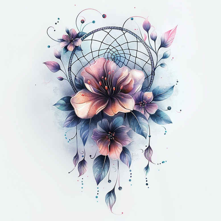 dreamcatchers tattoo design ideas soft touch soft lines symbol of courage