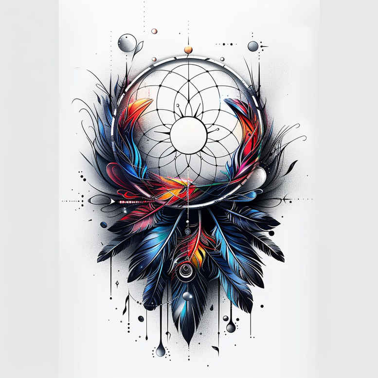 dreamcatchers tattoo design ideas micro design symmetrical for behind ear