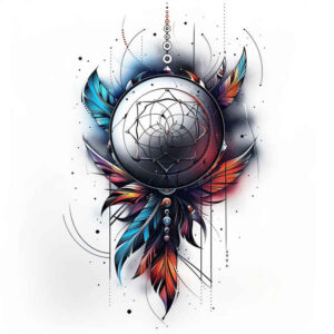 dreamcatchers tattoo design ideas minimalist script woven for back shoulder