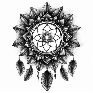 traditional-dreamcatcher – tattoo design ideas free ai generated – neotraditional-modern-classic – for-toe – Gallery: dreamcatchers-inkby-ai