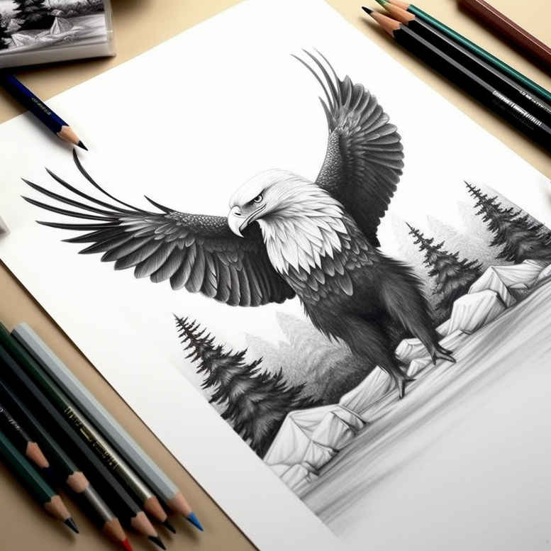dynamic-eagle – tattoo design ideas free ai generated – neotraditional-layered-fill – for-sternum – Gallery: eagles-inkby-ai