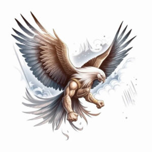eagle-and-light – tattoo design ideas free ai generated – neotraditional-dynamic-composition – for-knee – Gallery: eagles-inkby-ai