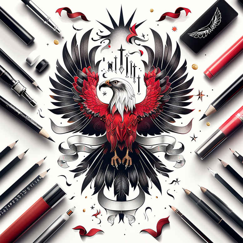 eagle-and-light – tattoo design ideas free ai generated – realism-natural-look – for-hip – Gallery: eagles-inkby-ai
