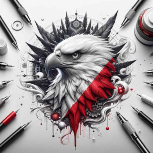 eagle-in-air – tattoo design ideas free ai generated – neotraditional-soft-blending – for-side-torso – Gallery: eagles-inkby-ai