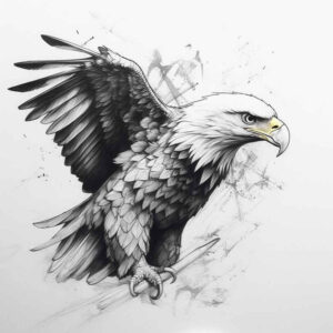 eagle-ornament – tattoo design ideas free ai generated – surrealism-psychic-energy – for-back-of-neck – Gallery: eagles-inkby-ai