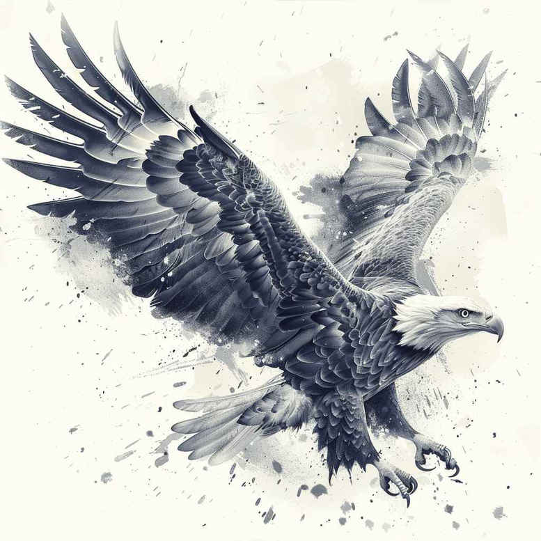 eagle-power-symbol – tattoo design ideas free ai generated – neotraditional-bold-motifs – for-back-shoulder – Gallery: eagles-inkby-ai