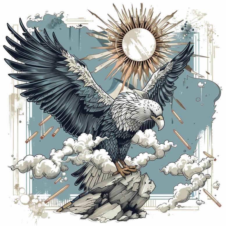 eagle-tattoo-design – tattoo design ideas free ai generated – neotraditional-refined-color-palette – for-biceps – Gallery: eagles-inkby-ai