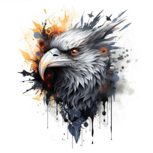 eagle-tattoo-design – tattoo design ideas free ai generated – neotraditional-subtle-tone – for-lower-thigh – Gallery: eagles-inkby-ai