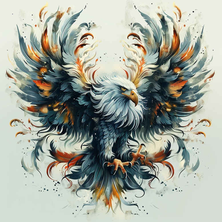 eagle-tattoo-design – tattoo design ideas free ai generated – realism-gentle-shadow – for-thigh – Gallery: eagles-inkby-ai