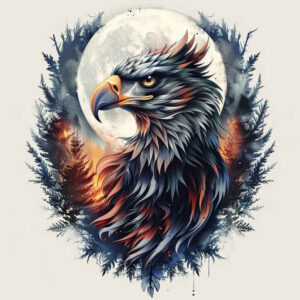 eagle-tattoo-design – tattoo design ideas free ai generated – surrealism-psychological-depth – for-sternum – Gallery: eagles-inkby-ai