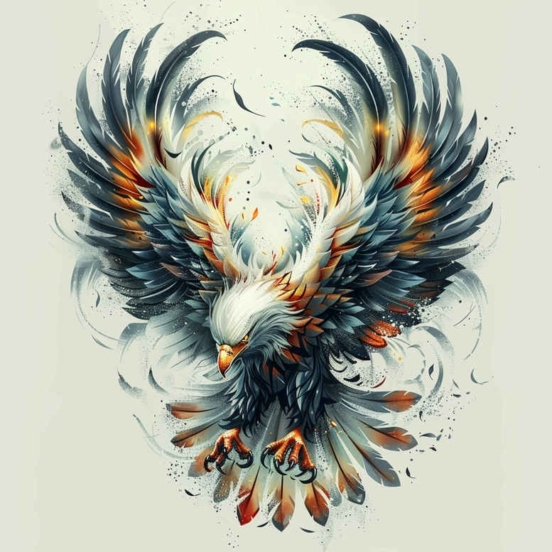 eagle-with-chest – tattoo design ideas free ai generated – surrealism-fantastical – for-upper-back – Gallery: eagles-inkby-ai