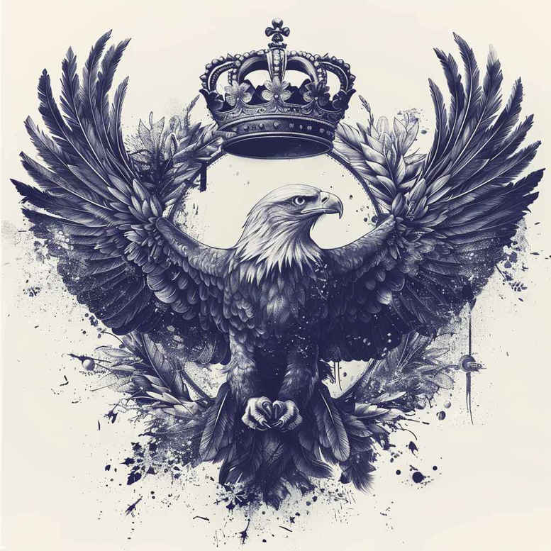eagle-with-claws – tattoo design ideas free ai generated – neotraditional-solid-fill – for-ribs – Gallery: eagles-inkby-ai