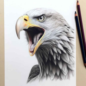 eagle-with-detail – tattoo design ideas free ai generated – realism-smooth-complexion – for-back-of-neck – Gallery: eagles-inkby-ai