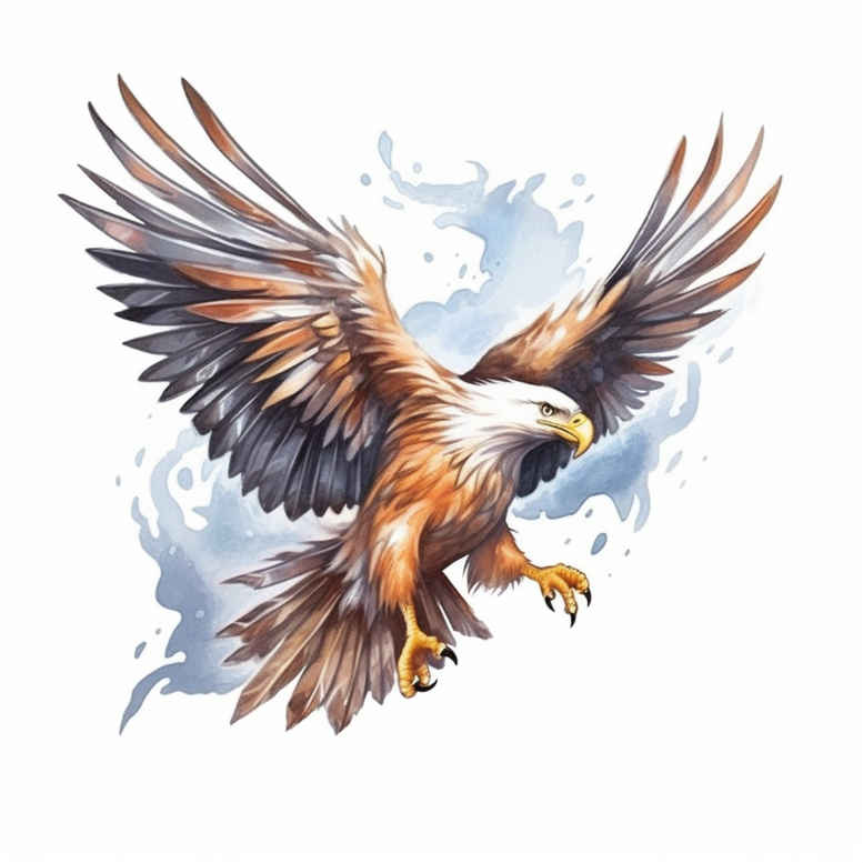 eagle-with-detail – tattoo design ideas free ai generated – surrealism-timeless – for-nape – Gallery: eagles-inkby-ai